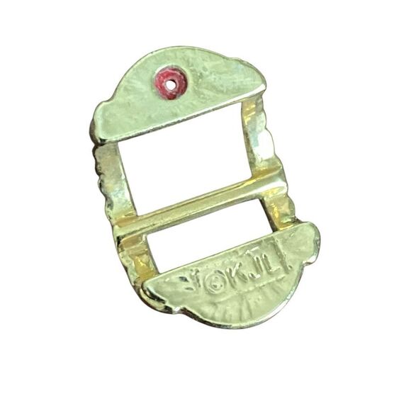 Vintage Kenneth J Lane KJL Earrings Pierced Convertible Red Gold Tone - Picture 4 of 4